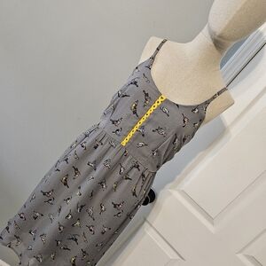 Xhilaration gray with bird print dress
